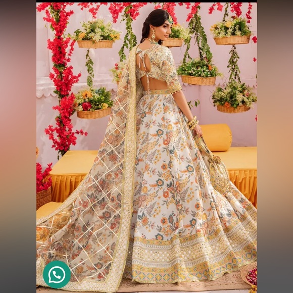 FAIZA FAISAL Haldi Dress Lehenga Choli - Picture 3 of 4
